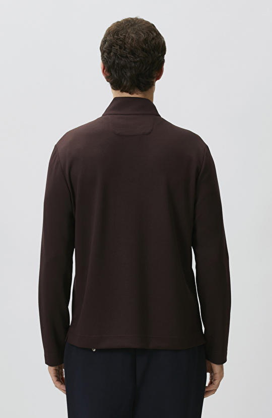 Bordo Modal Karışımlı Sweatshirt