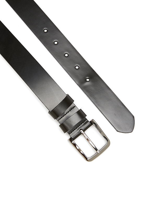 Black Men's Leather Belt