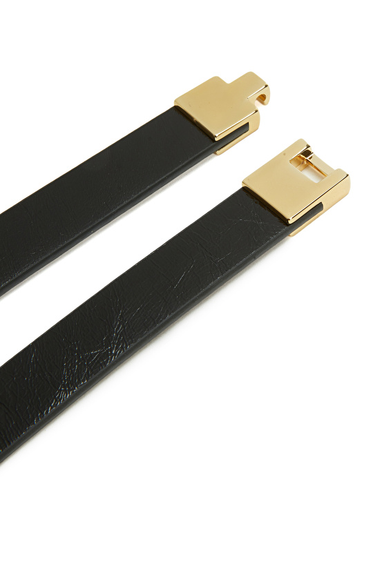 Black Women's Leather Belt