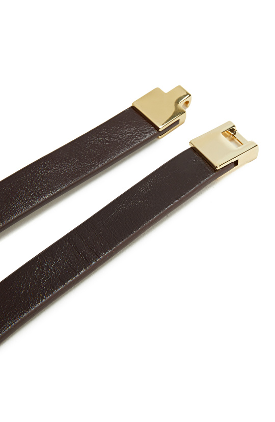 Burgundy Women's Leather Belt