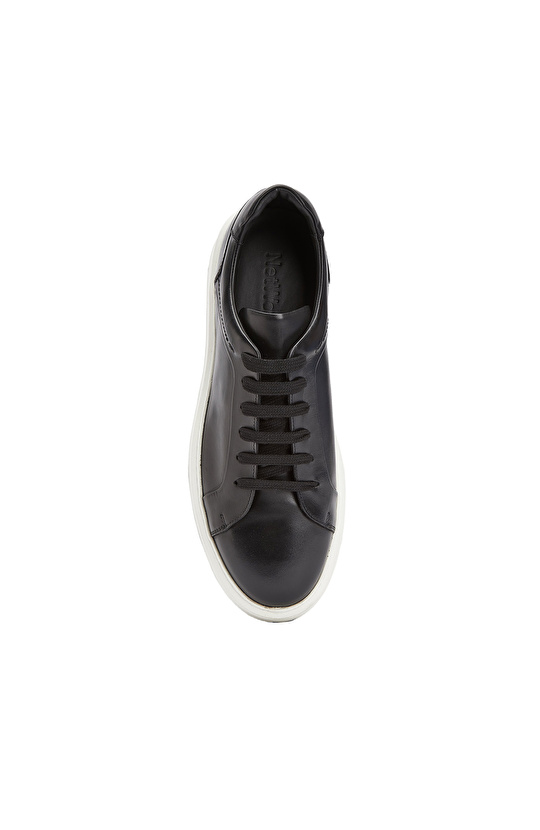 Siyah Günlük Rahat Erkek Deri Sneaker