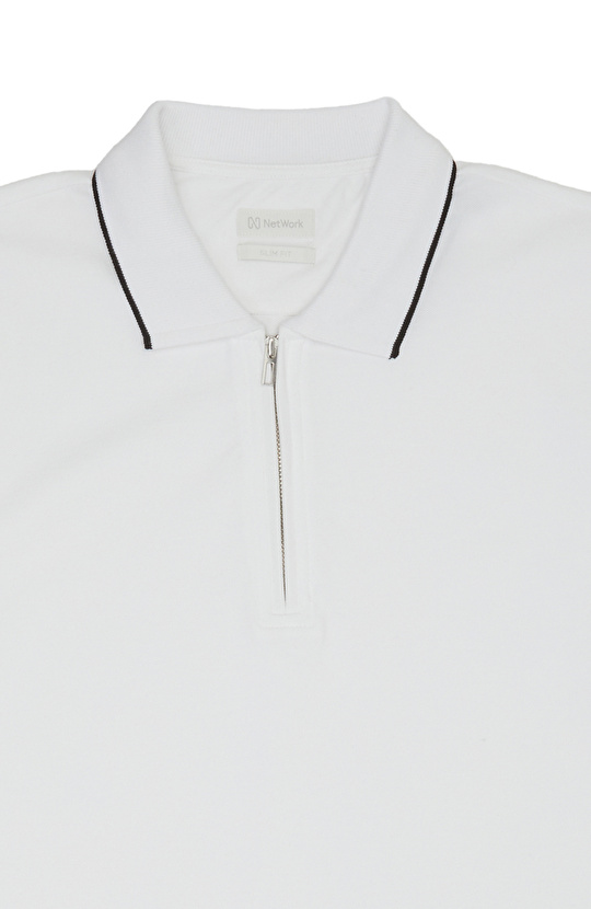 Beyaz Polo Pike T-shirt