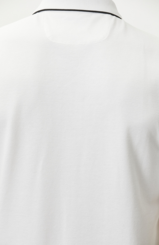 Beyaz Polo Pike T-shirt
