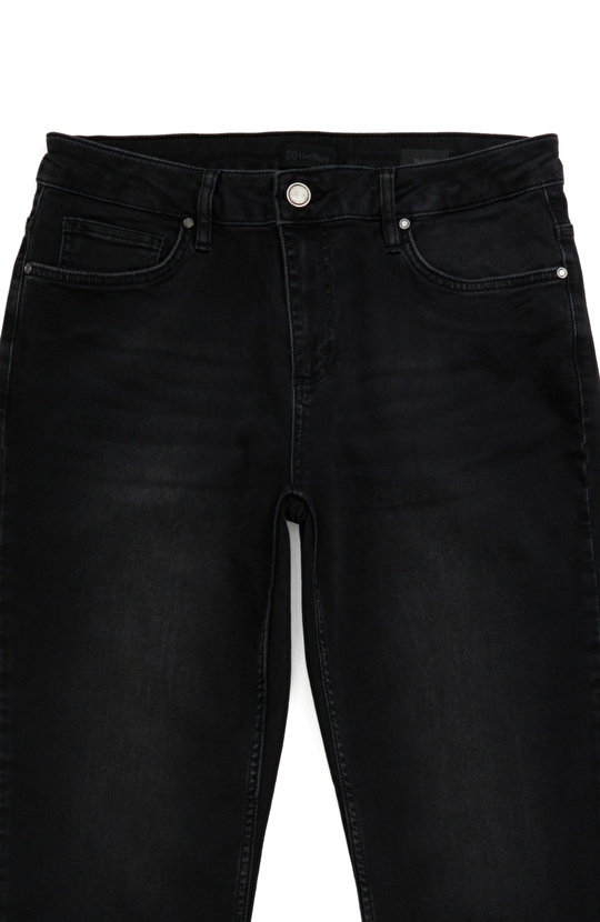 Siyah Örme Denim Pantolon