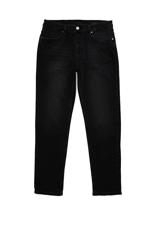 Siyah Örme Denim Pantolon