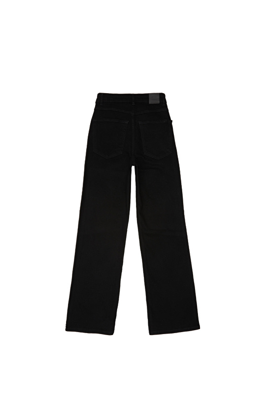 Siyah Taşlı Denim Pantolon