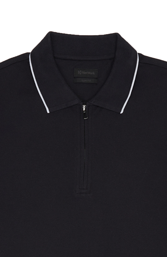 Lacivert Polo Pike T-shirt