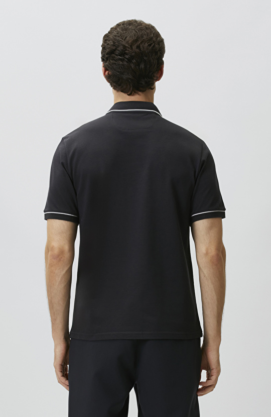 Navy Blue Polo Pique T-shirt