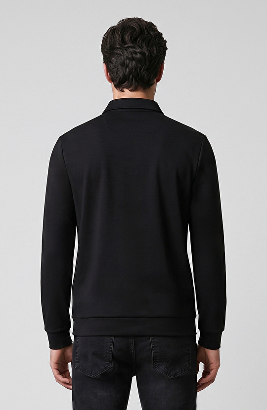 Black Modal Blend Scuba Sweatshirt