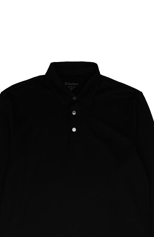 Siyah Modal Karışımlı Scuba Sweatshirt