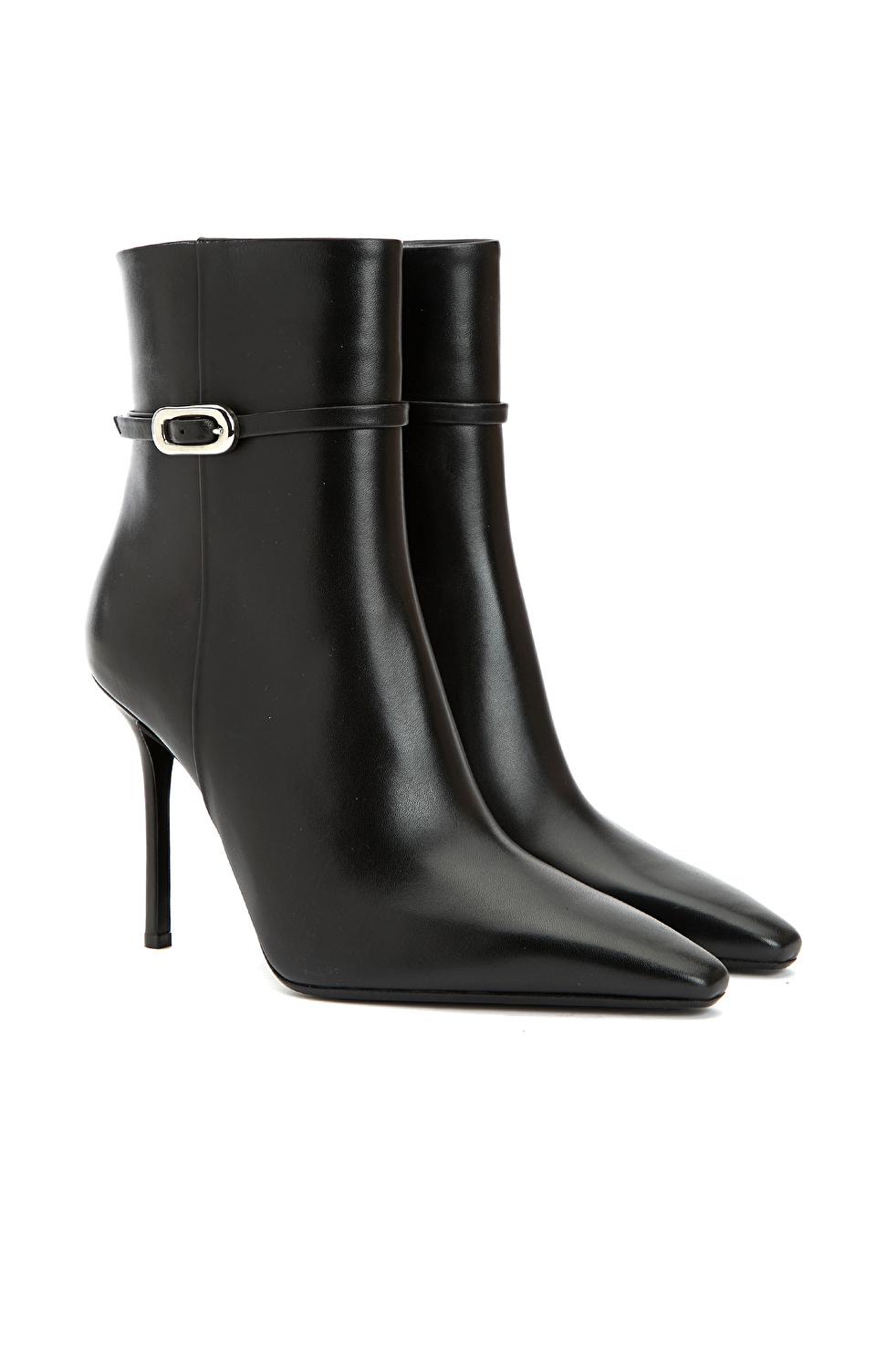 Siyah Kadın Toka Detaylı Deri Bot