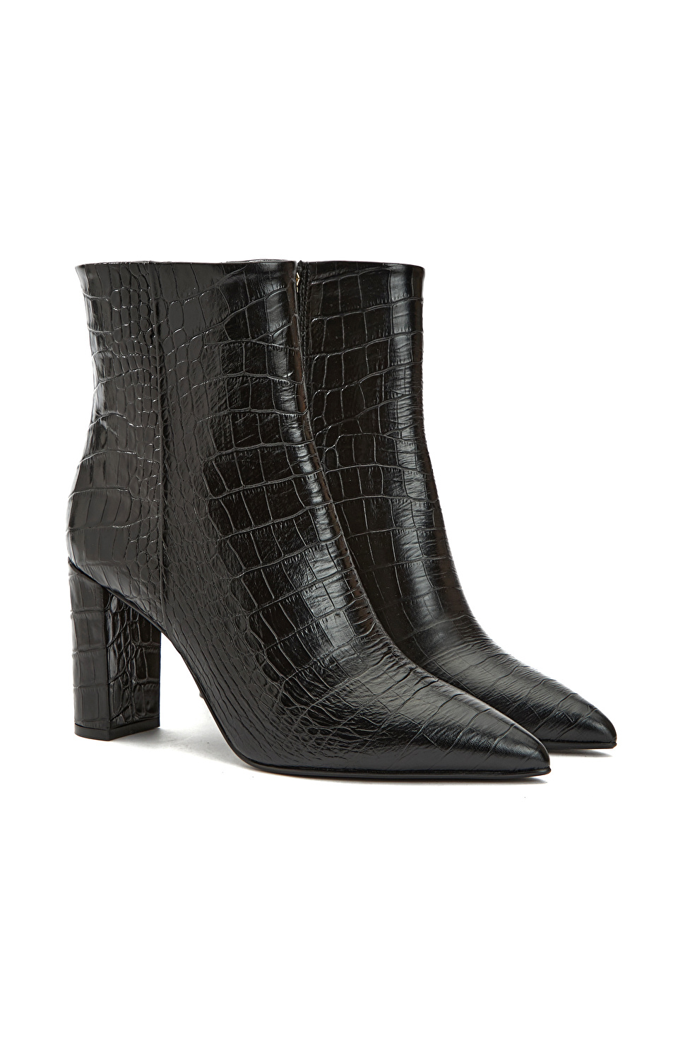 George Hogg for NetWork Siyah Kroko Desenli Kadın Deri Bot