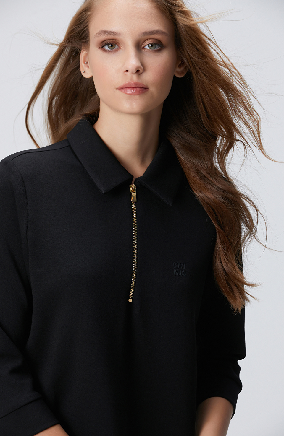 Siyah Polo Örme Elbise