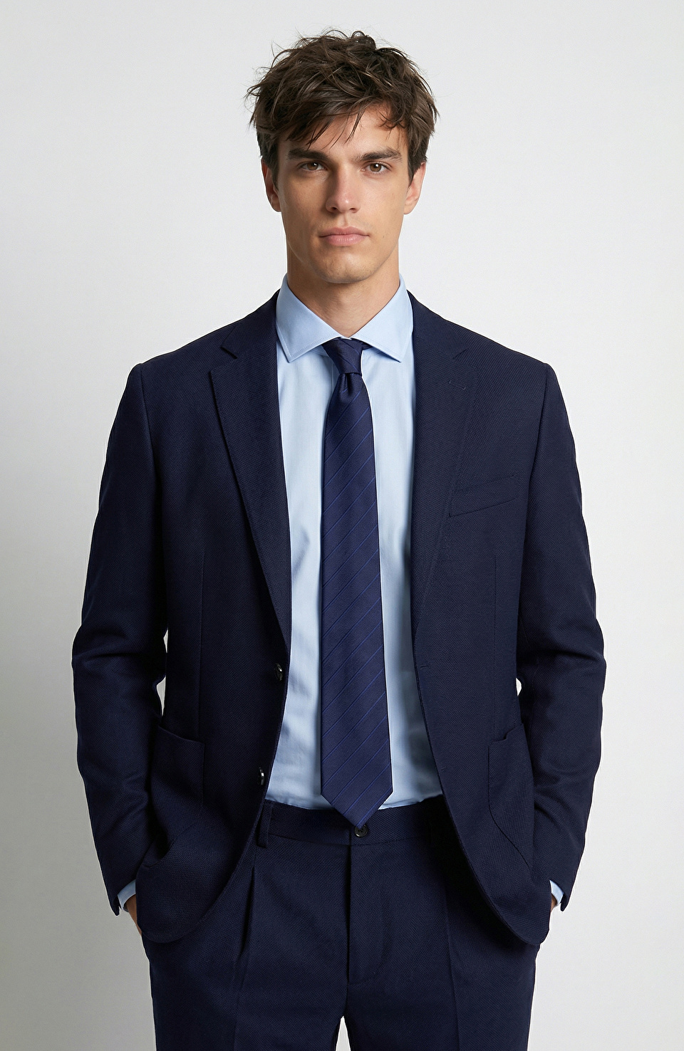 Lacivert Limited Loro Piana Yün Takım Elbise