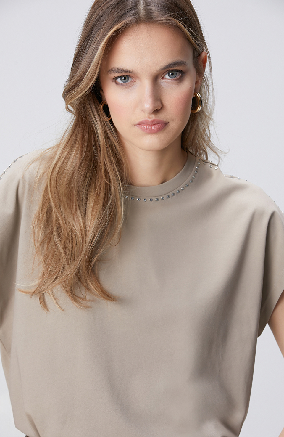 Vizon Taş İşlemeli T-shirt