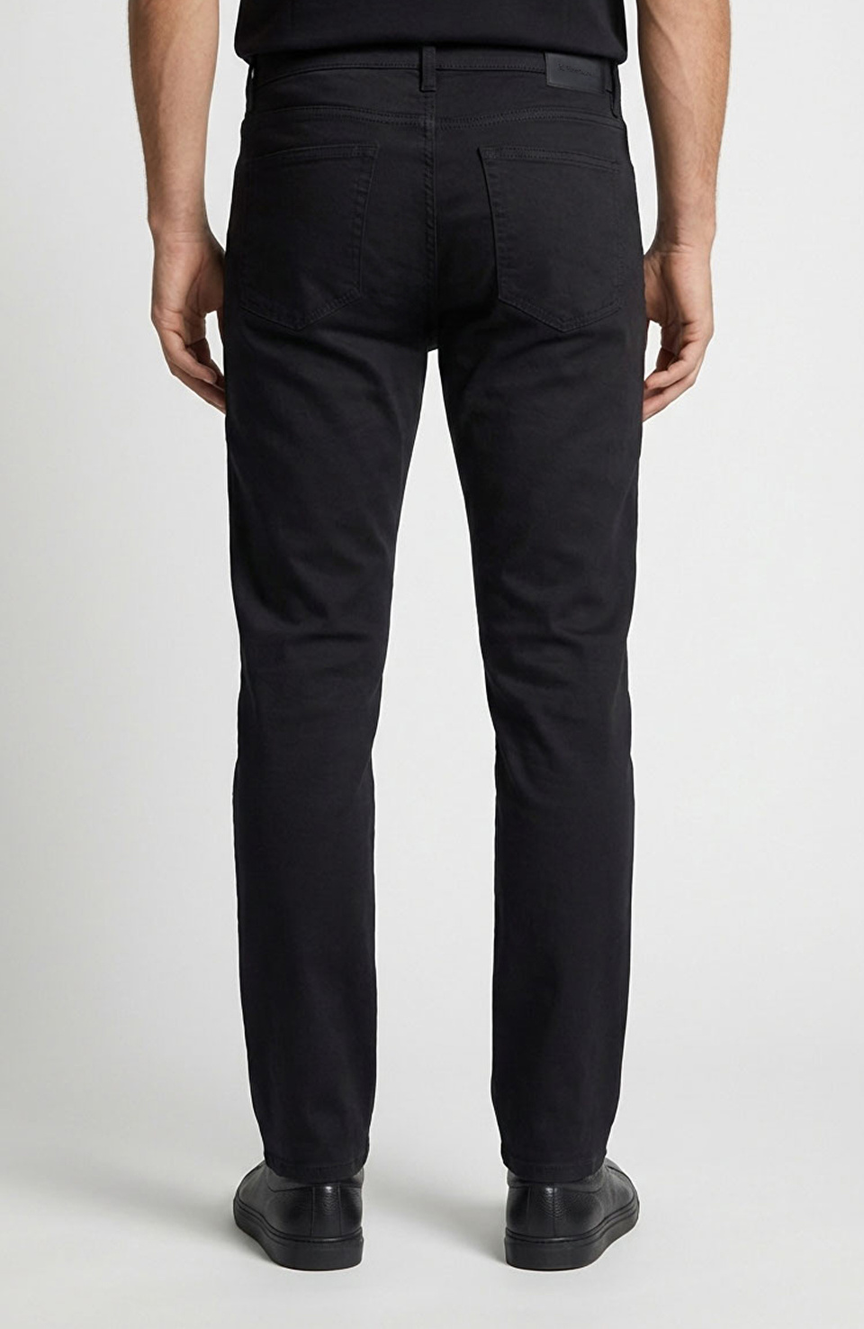 Siyah Kaplamalı Denim Pantolon