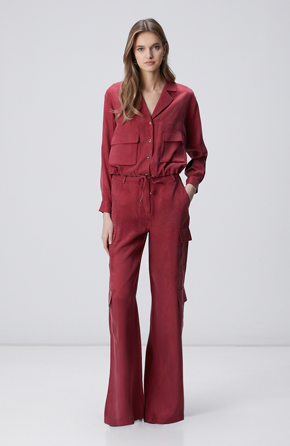 Vişne Cupro Pantolon