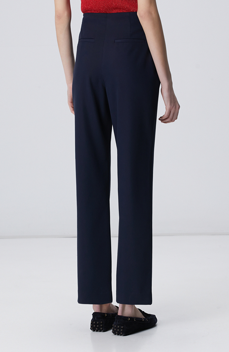 Lacivert Aksesuarlı Pantolon