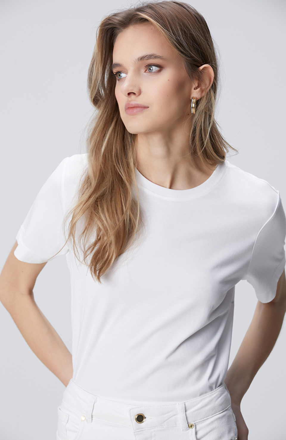 Beyaz Basic T-shirt