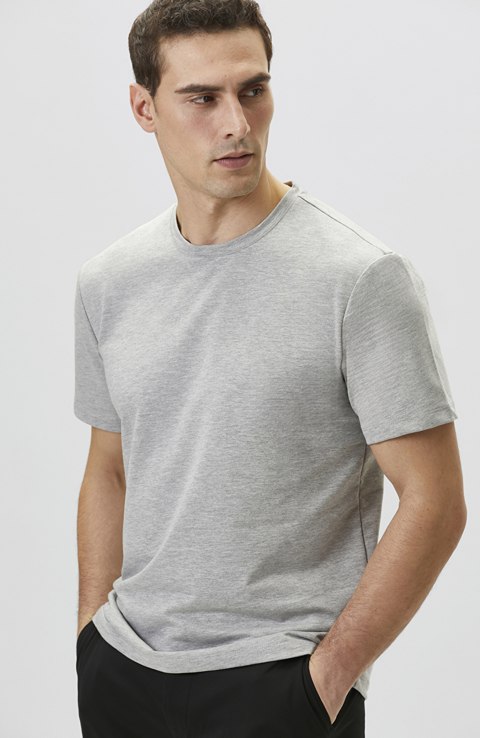 N-Tech Gri Melanj T-shirt