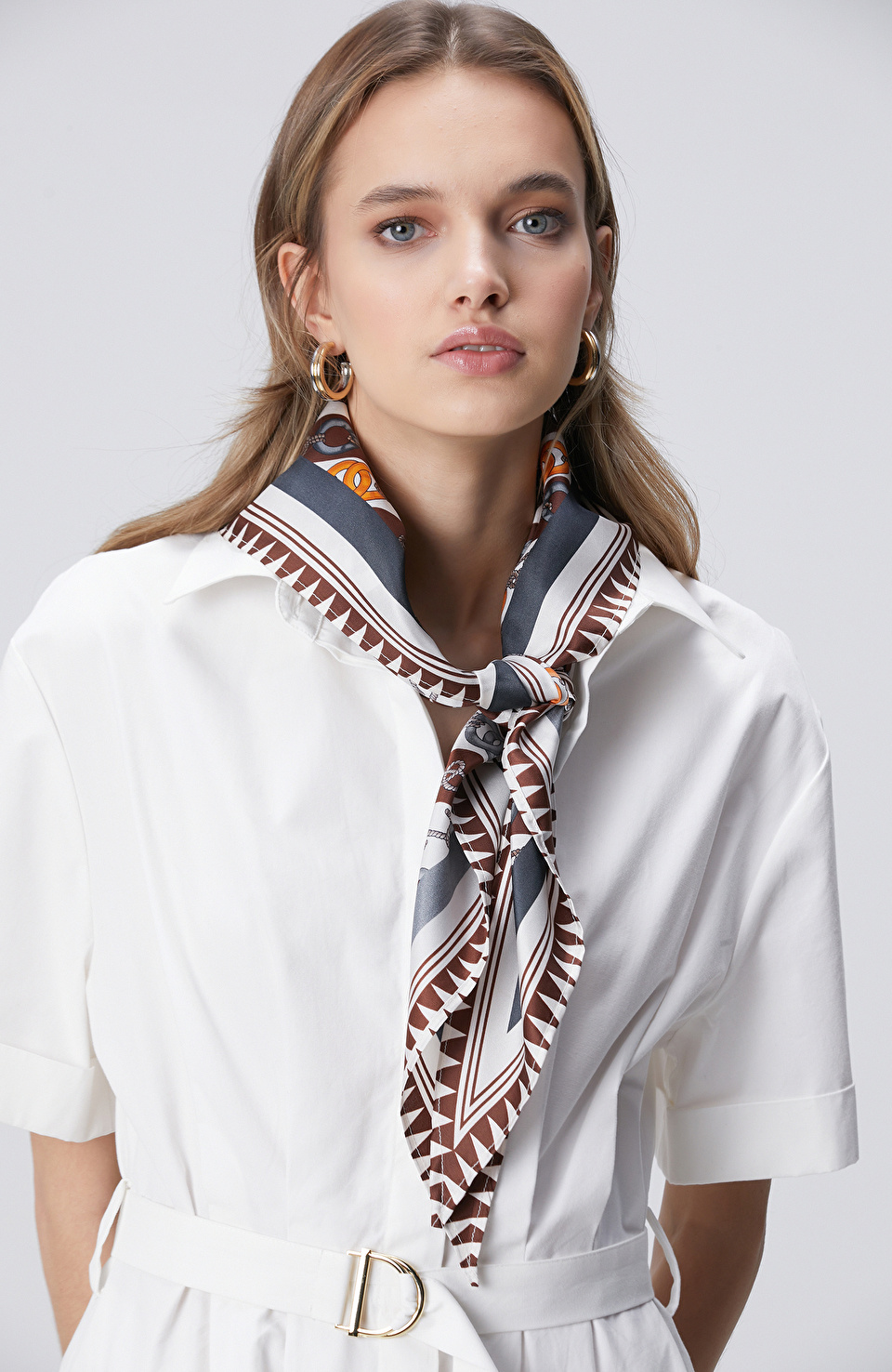 Çok Renkli Twill İpek Eşarp