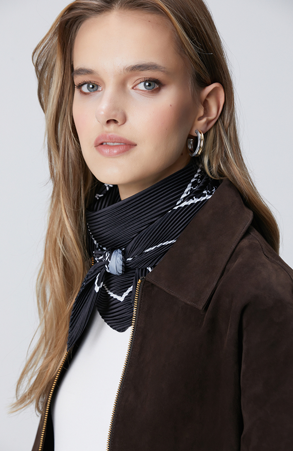 Silver Gold Kadın Halka Küpe