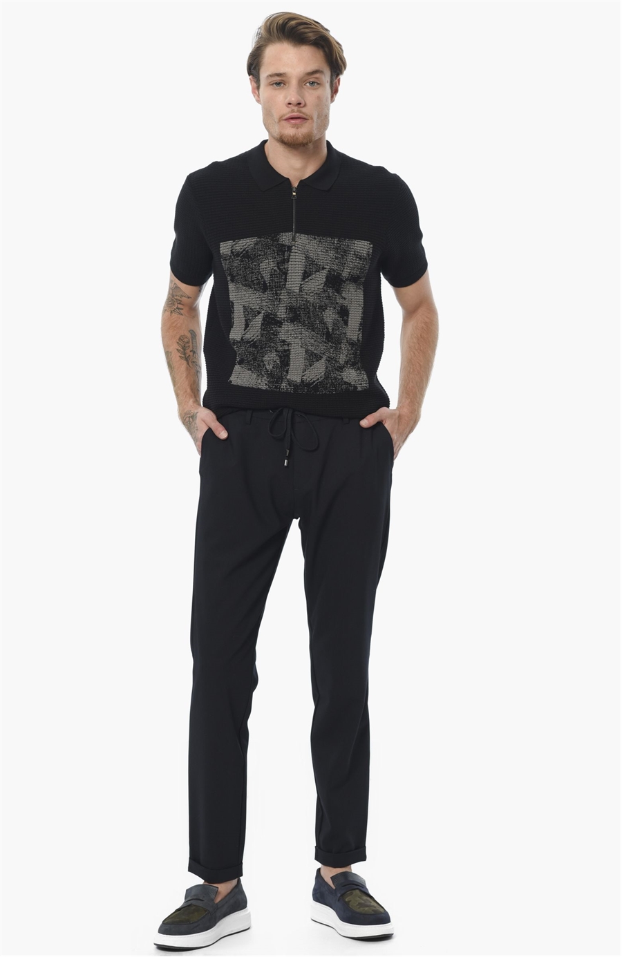 Serseri Slim Fit None Denim Yandan Cepli Bel Bagcikli Pacalari Lastikli Esnek Kumas Erkek Kargo Pantolon Trendyol