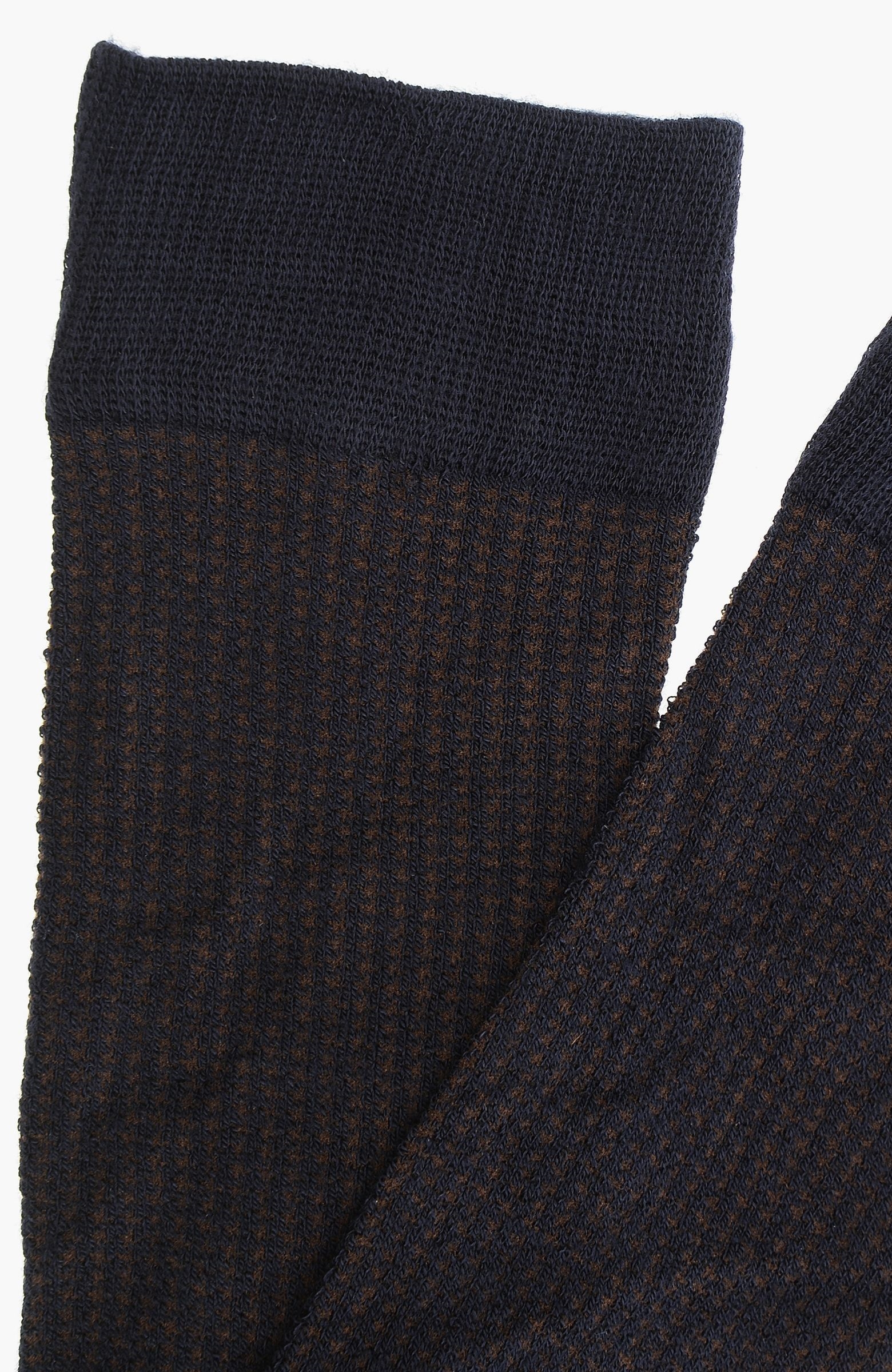 Lacivert-Kahverengi Desenli Bamboo Erkek Çorap