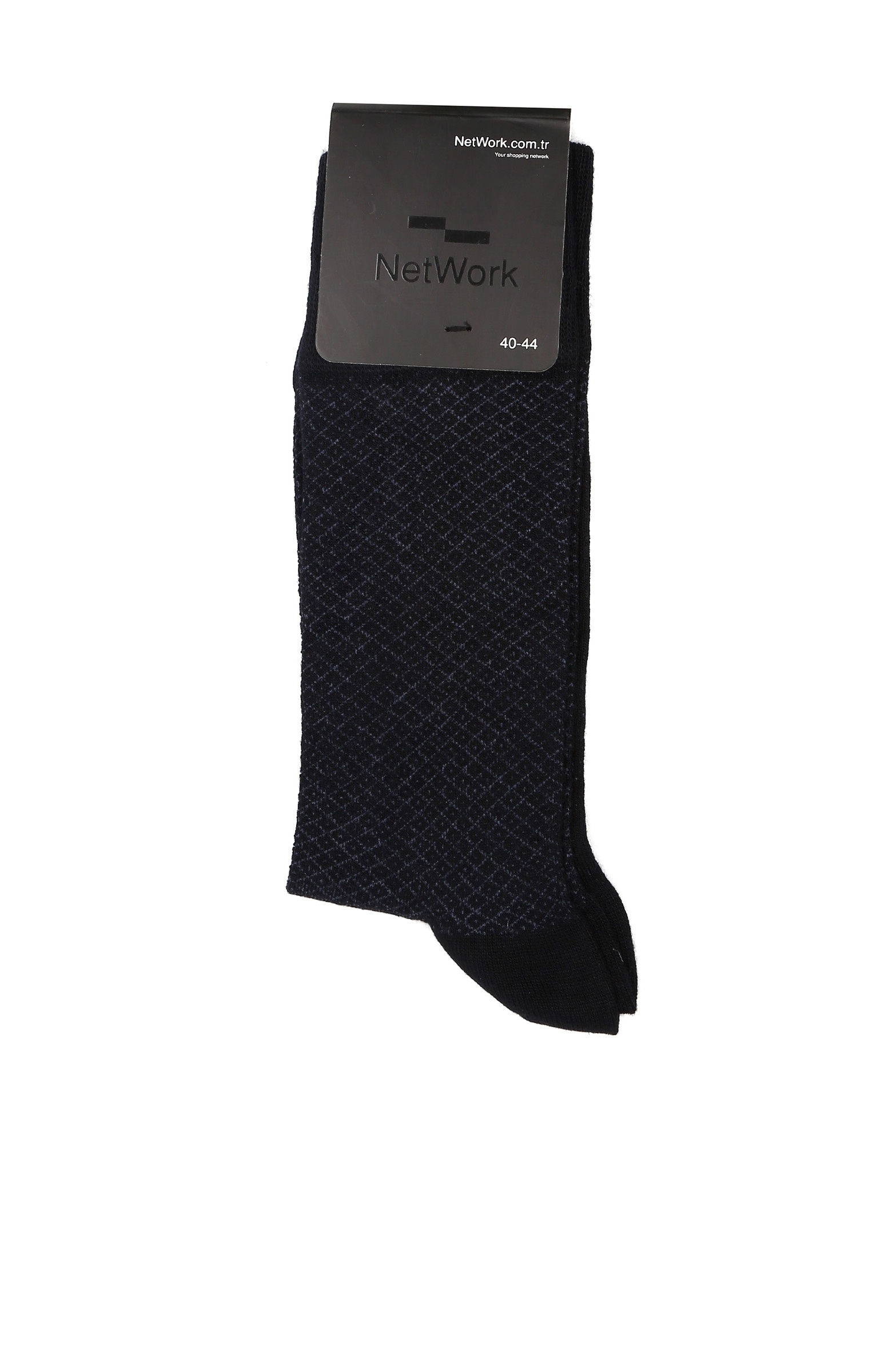 Lacivert Geometrik Desenli Erkek Çorap