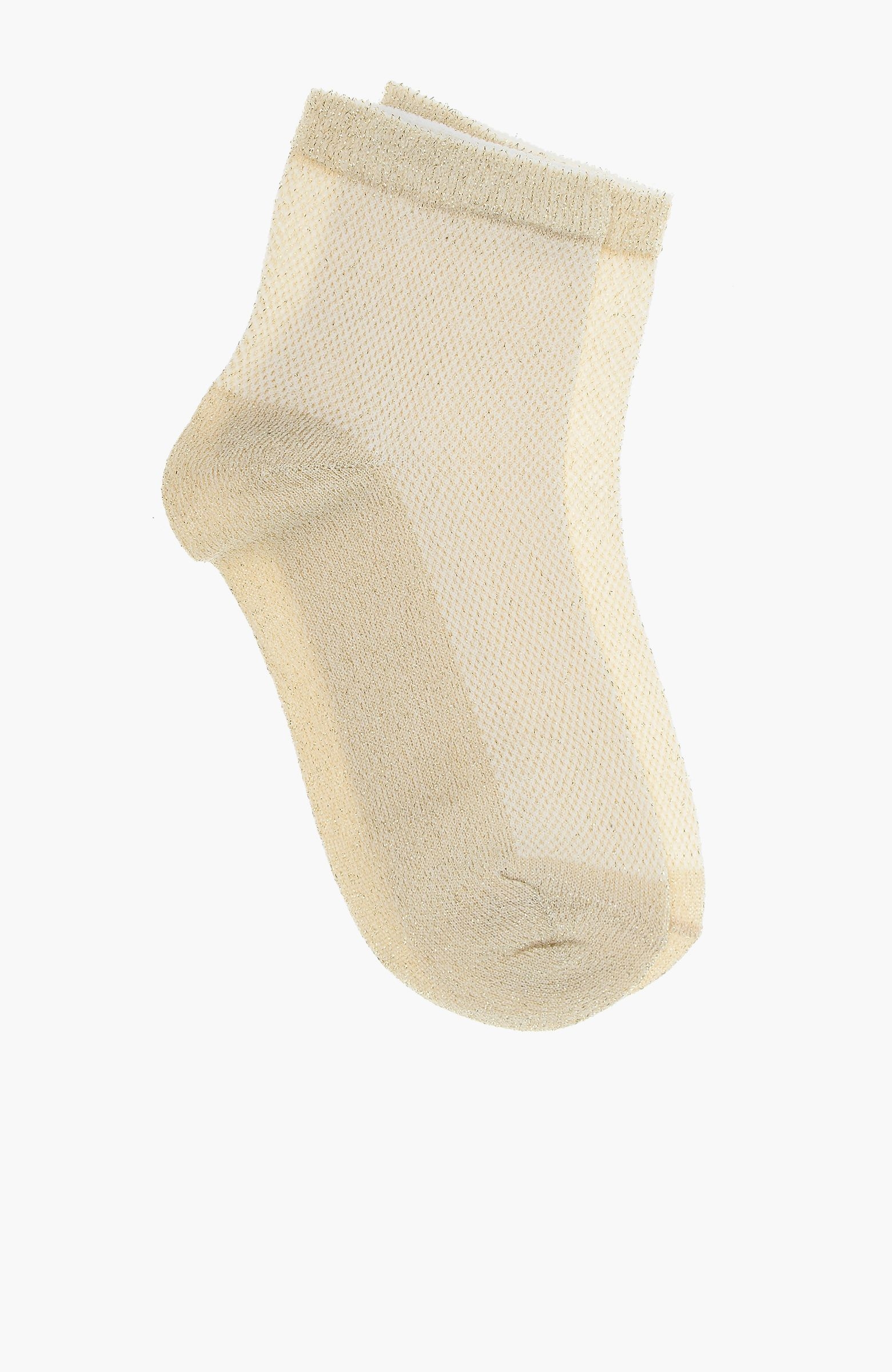 Beyaz Altın Rengi Kadın Çorap