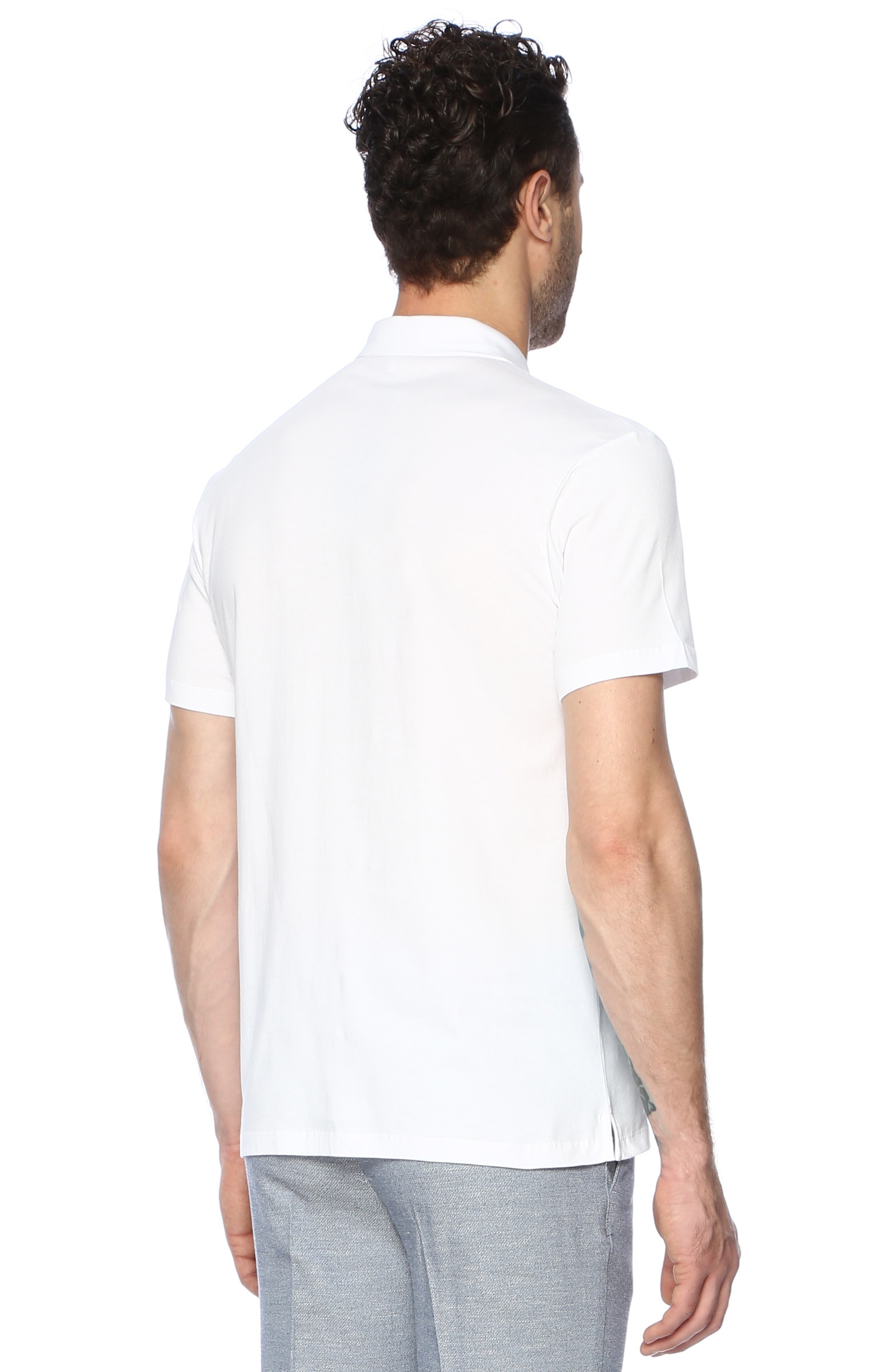 Polo Yaka Beyaz Tshirt