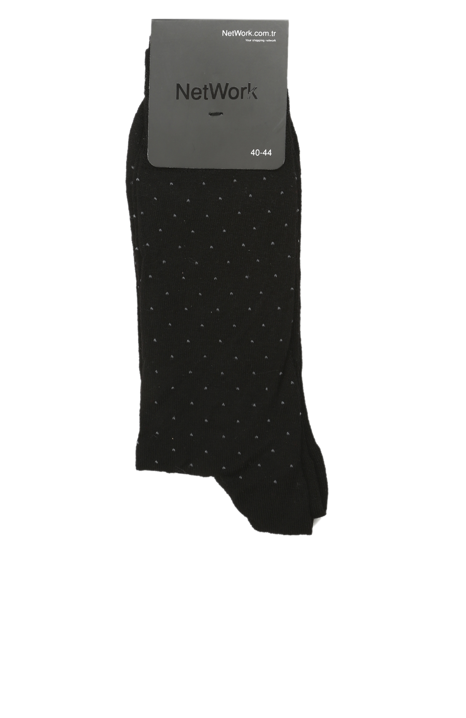 Siyah Antrasit Puantiyeli Erkek Çorap