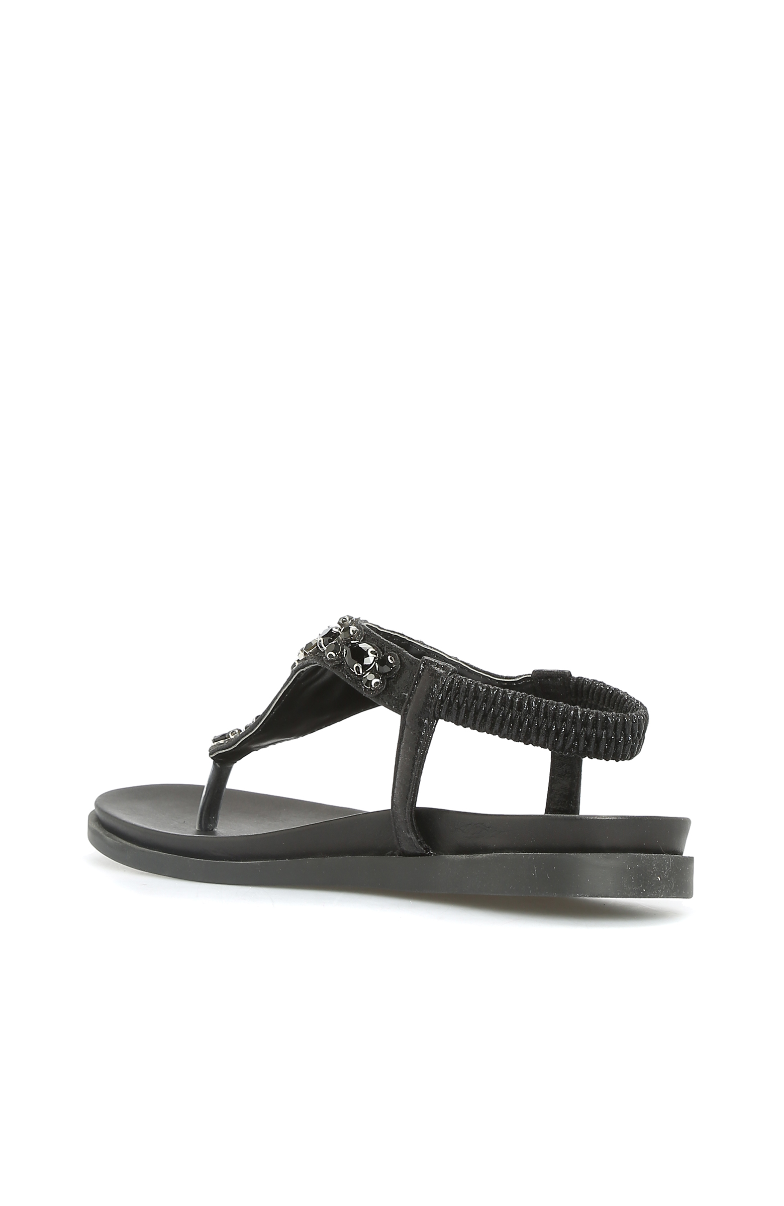 Taşlı Siyah Kadın Sandalet -2