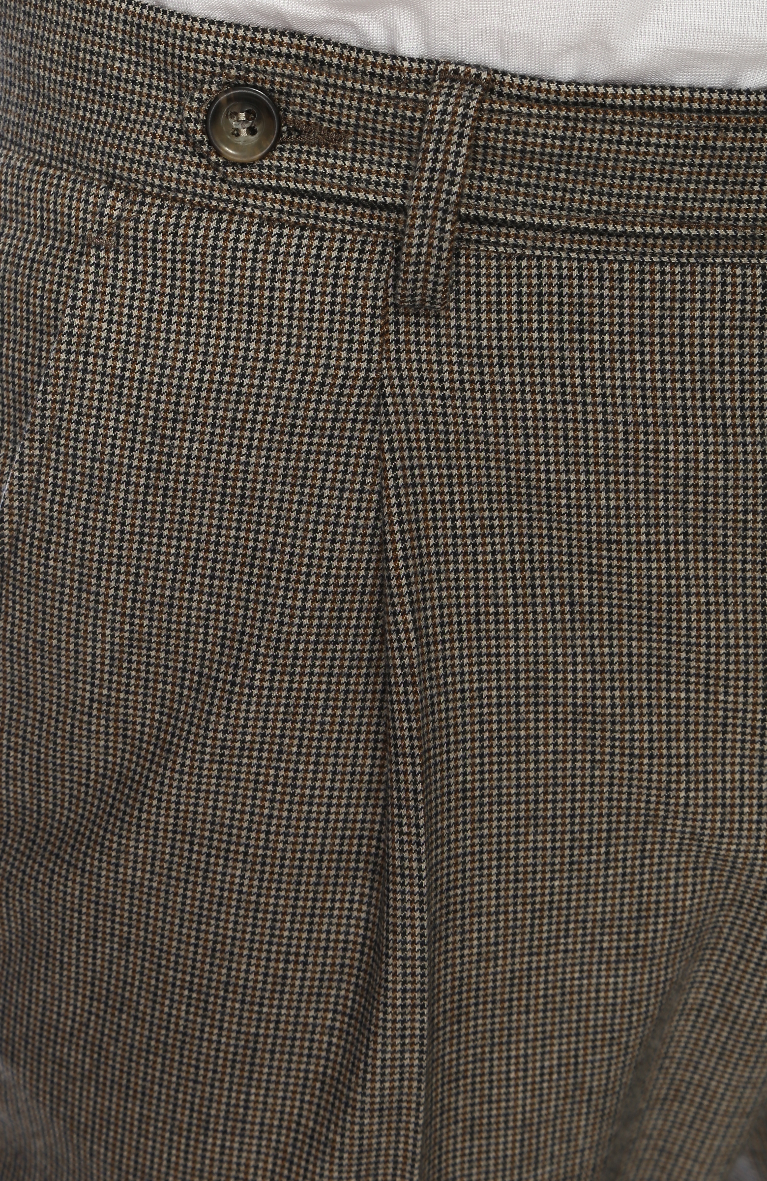 Slim Fit Lacivert-Kahverengi Pantolon