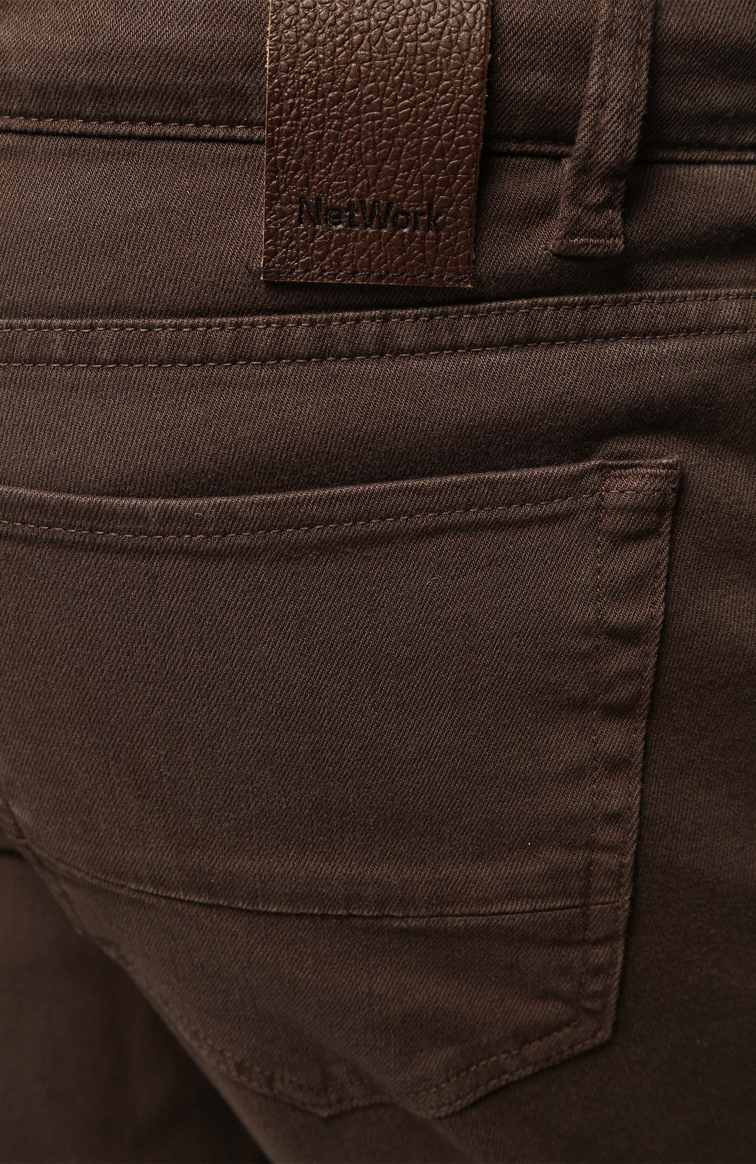 Kahverengi Diyagonal Casual Pantolon