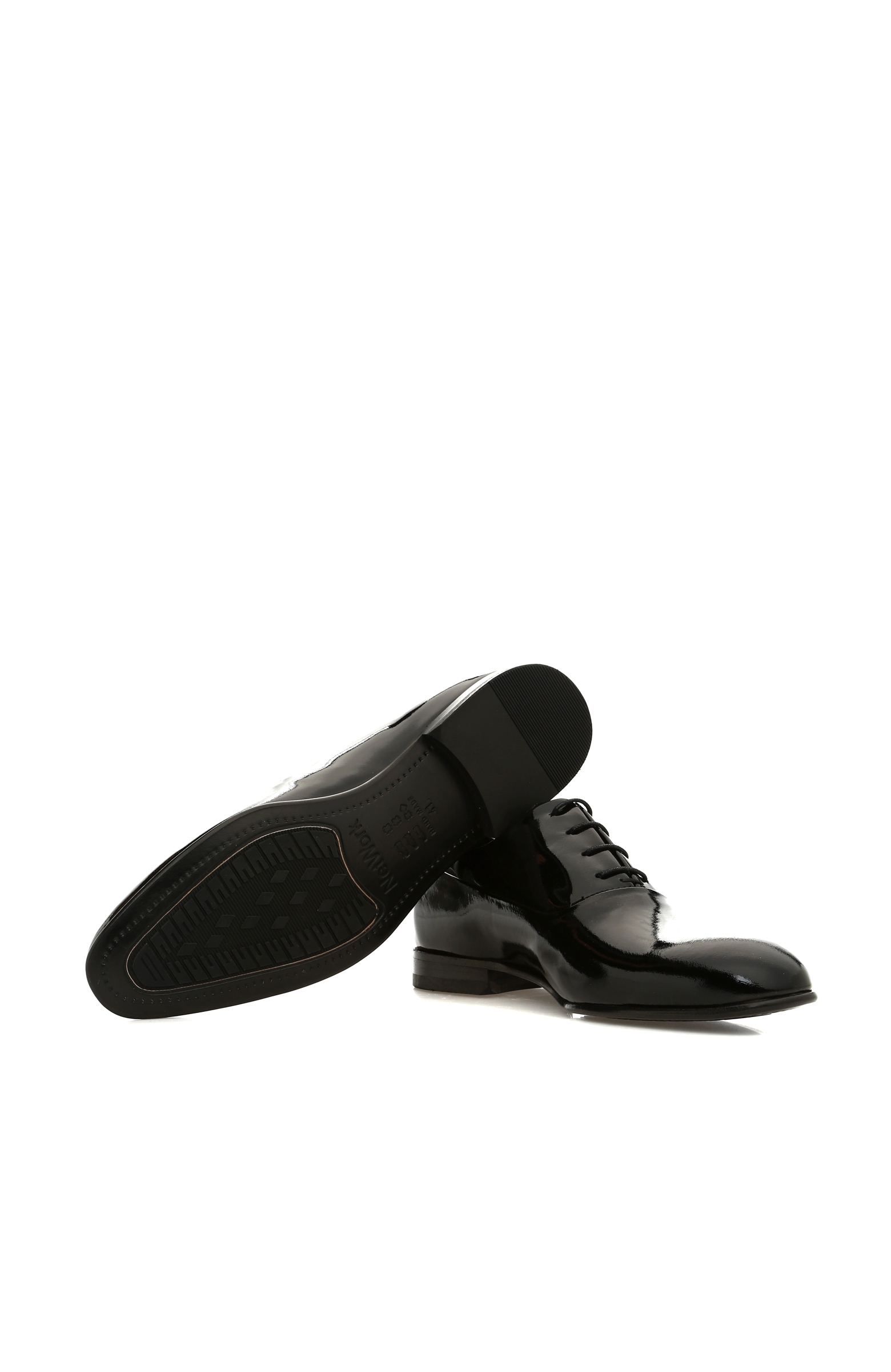 Siyah Bağcıklı Rugan Erkek Deri Ayakkabı