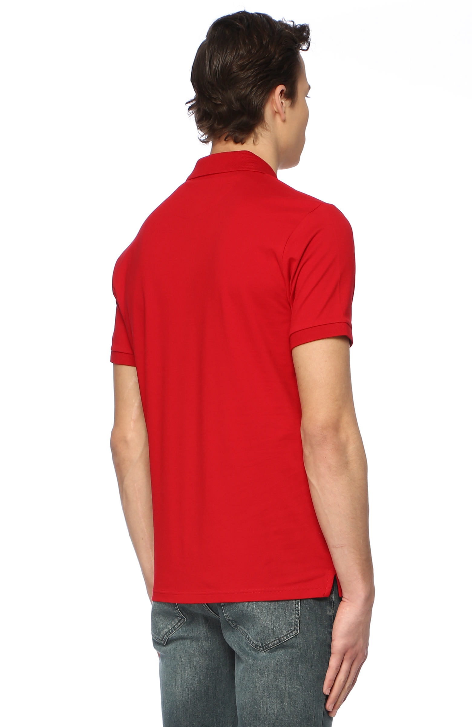 Slim Fit Kırmızı Polo Yaka T-shirt