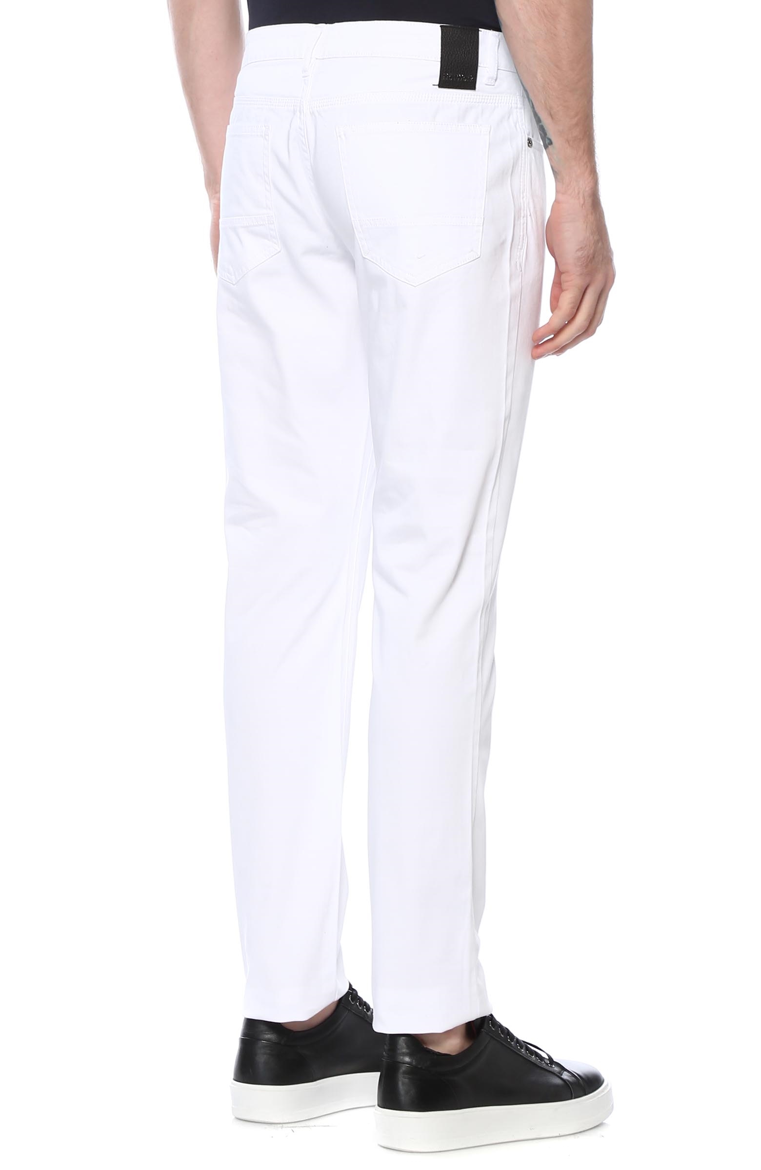 Skinny Fit Beyaz Casual Pantolon