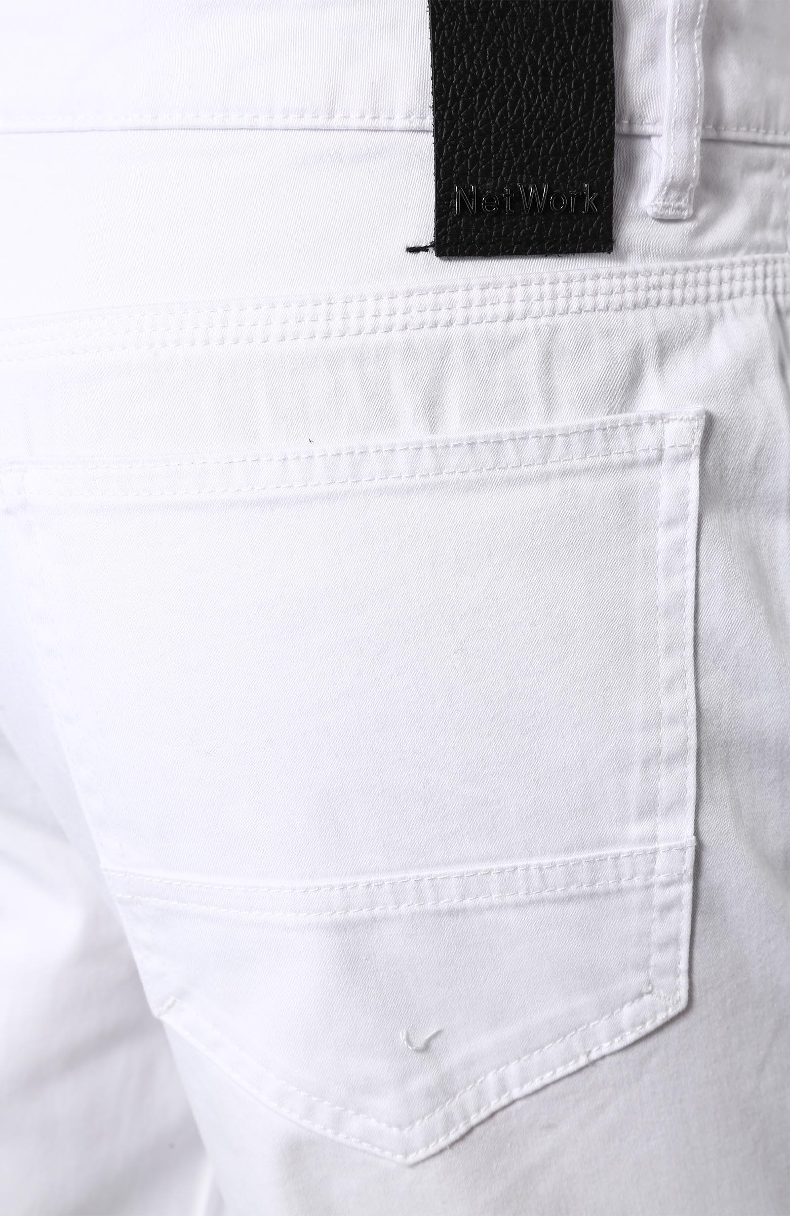 Skinny Fit Beyaz Casual Pantolon