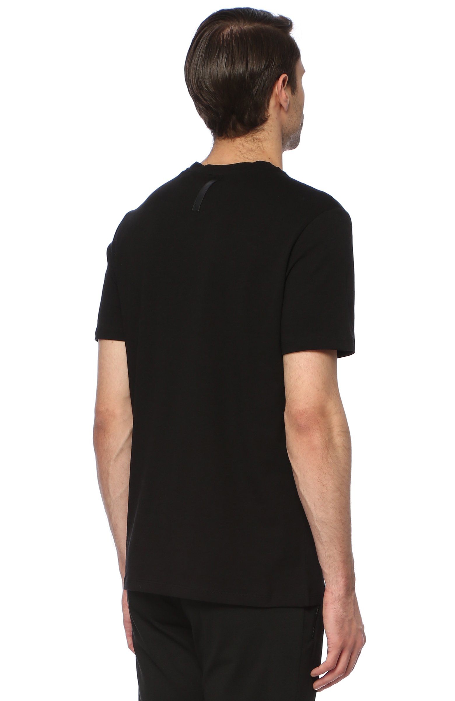 Slim Fit Siyah Baskılı T-shirt