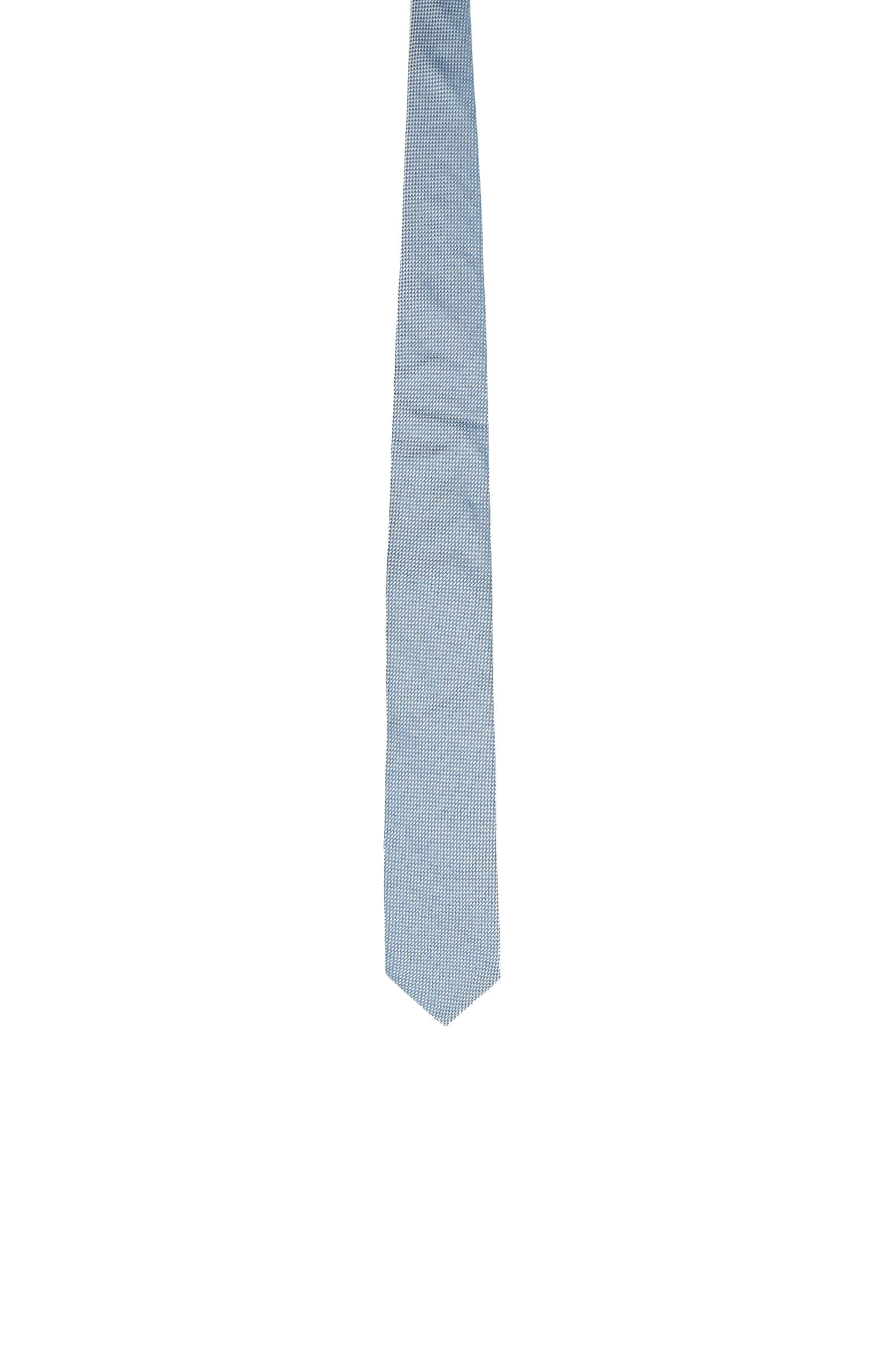 Mavi Mikro Desenli İpek Erkek Kravat