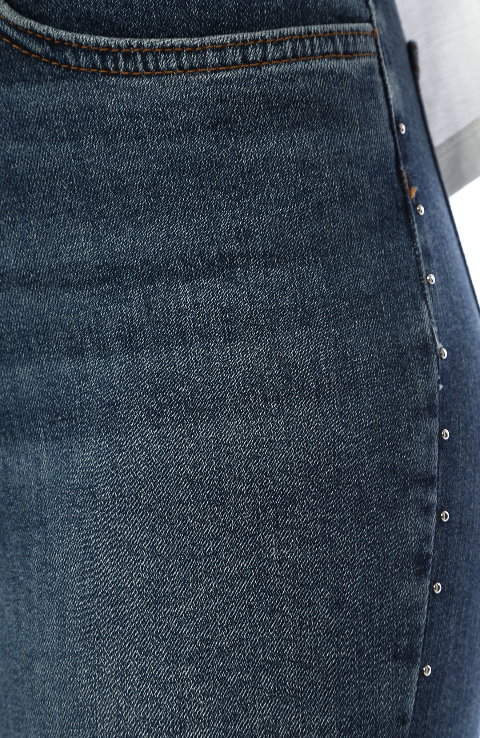 Skinny Cropped Mavi Trok Detaylı Jean Pantolon