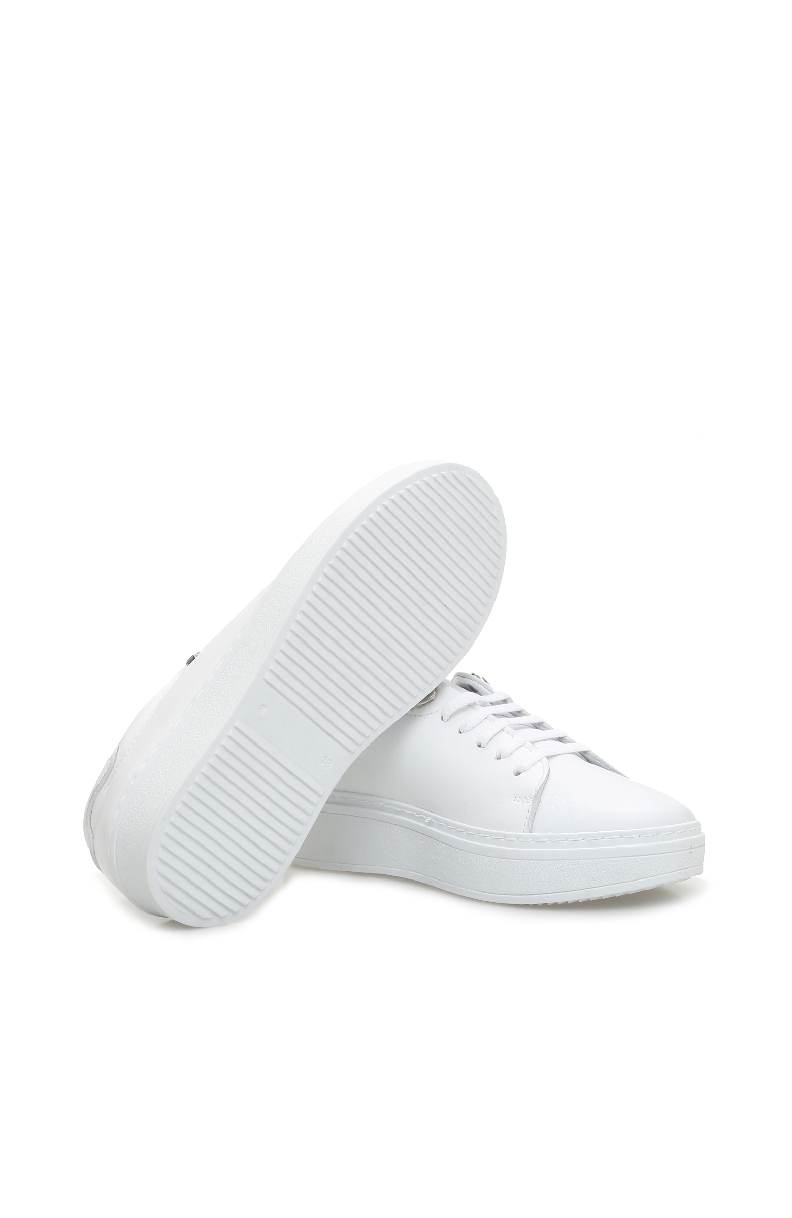Beyaz Kadın Deri Sneaker