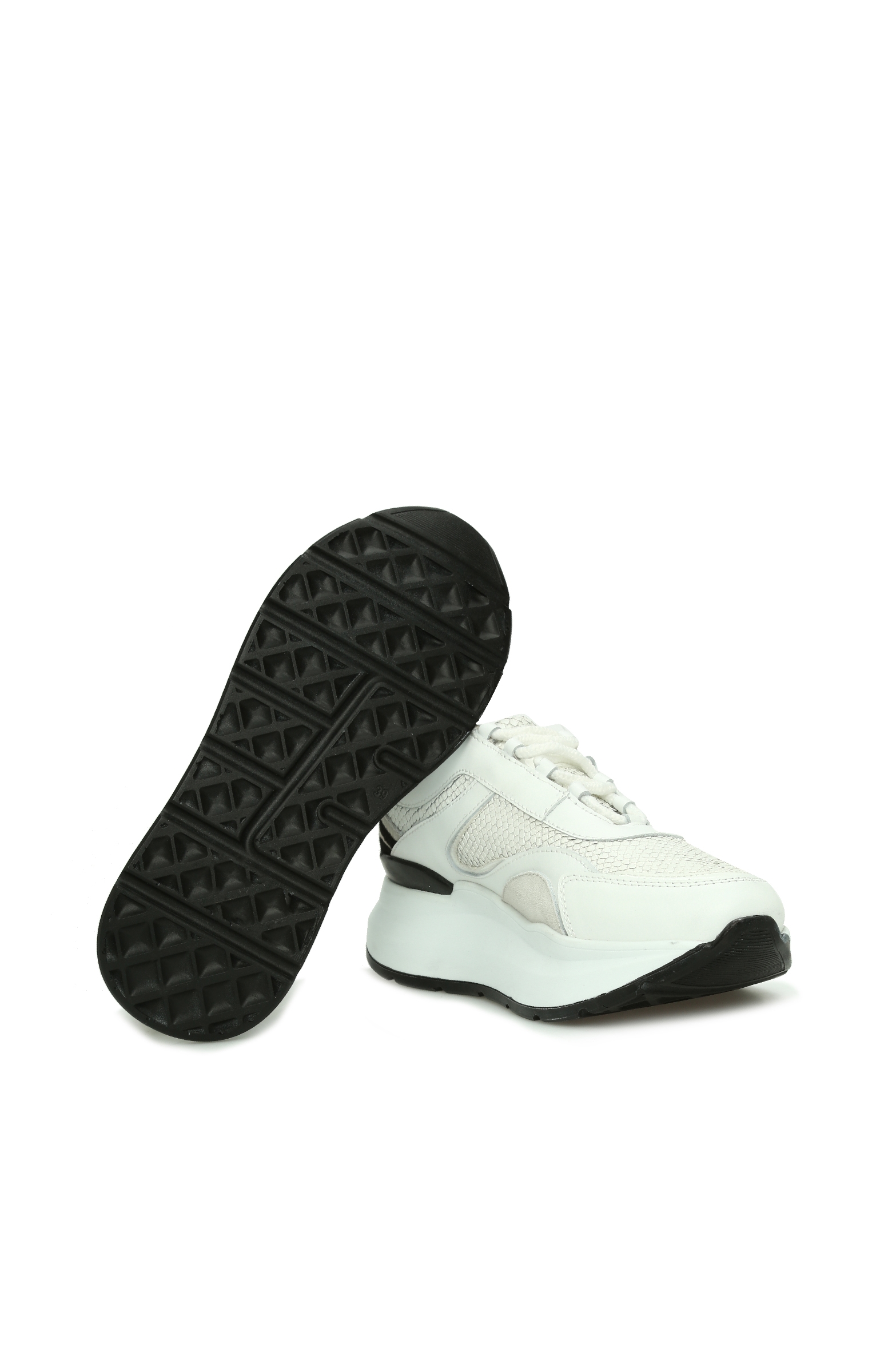 Beyaz Deri Kadın Sneaker