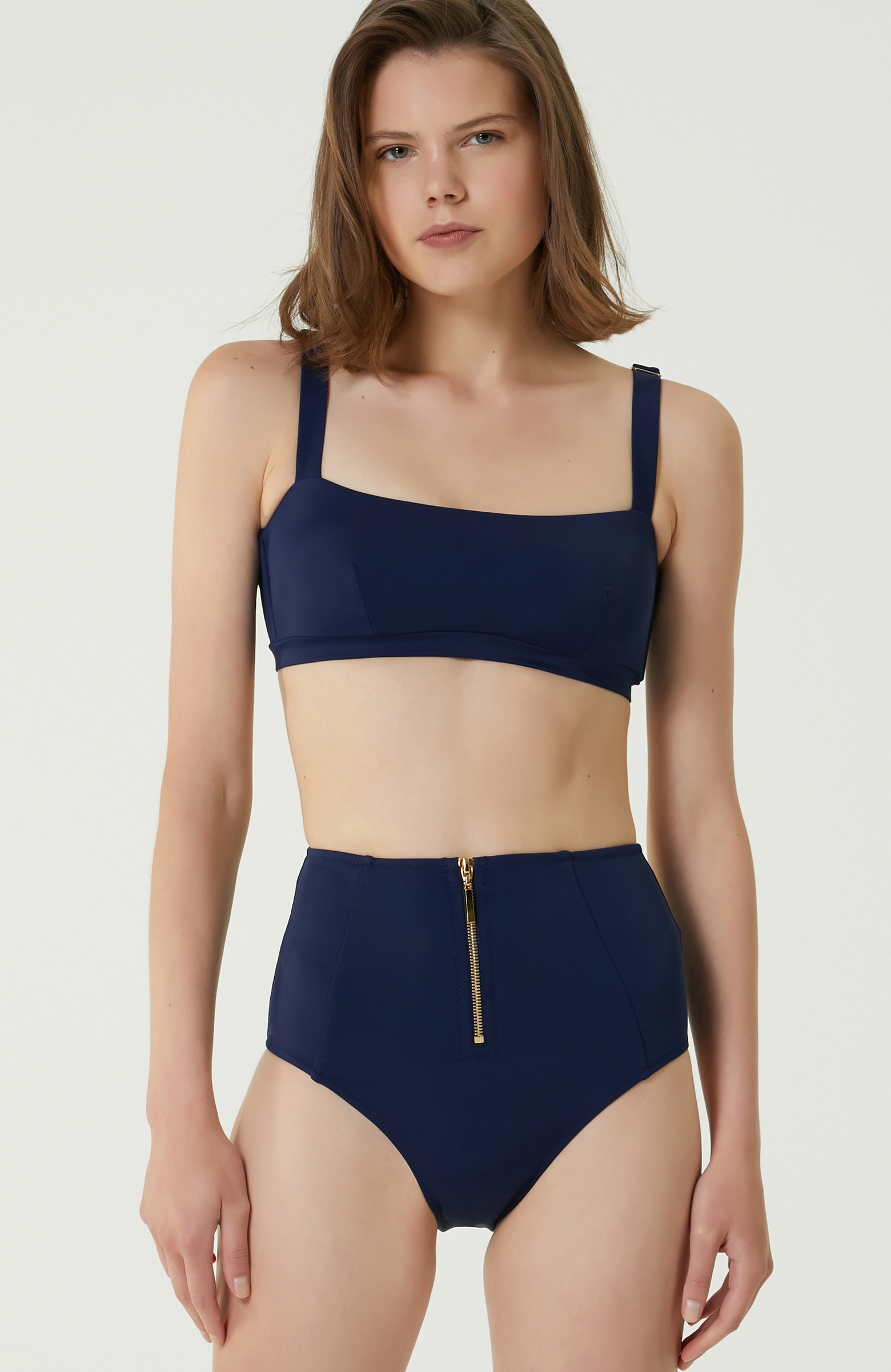 Anais & Margaux  -  Valentine Yüksek Bel Fermuar Detaylı Bikini