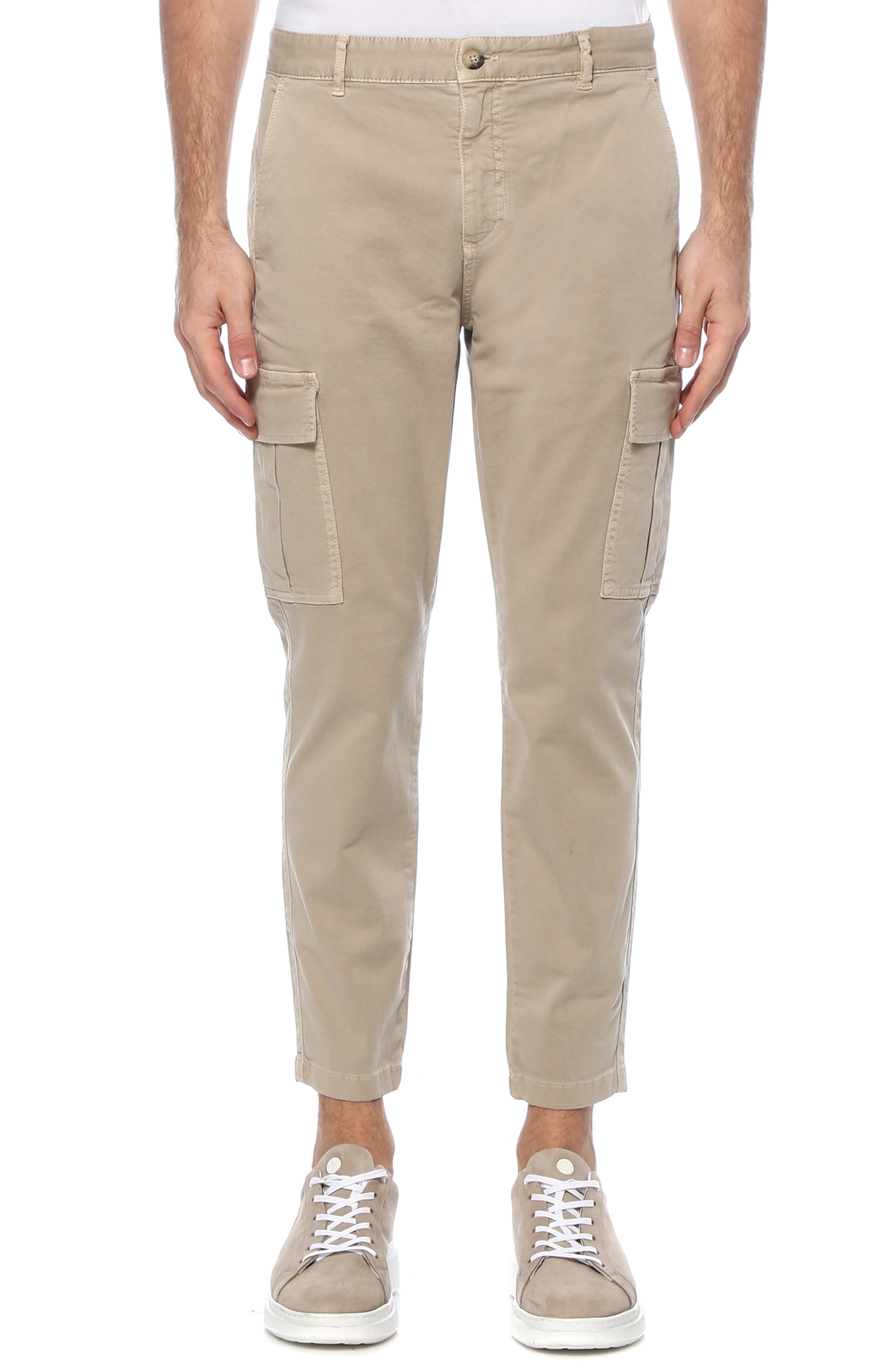 Relaxed Fit Bej Normal Bel Chino Casual Pantolon