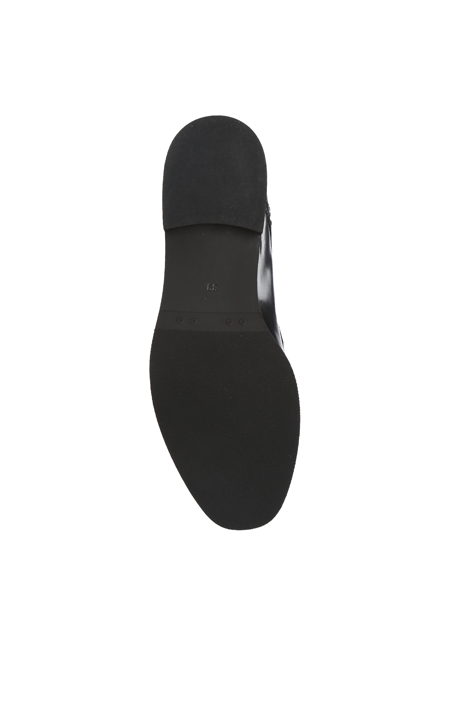 Siyah Taş İşlemeli Kadın Deri Ayakkabı