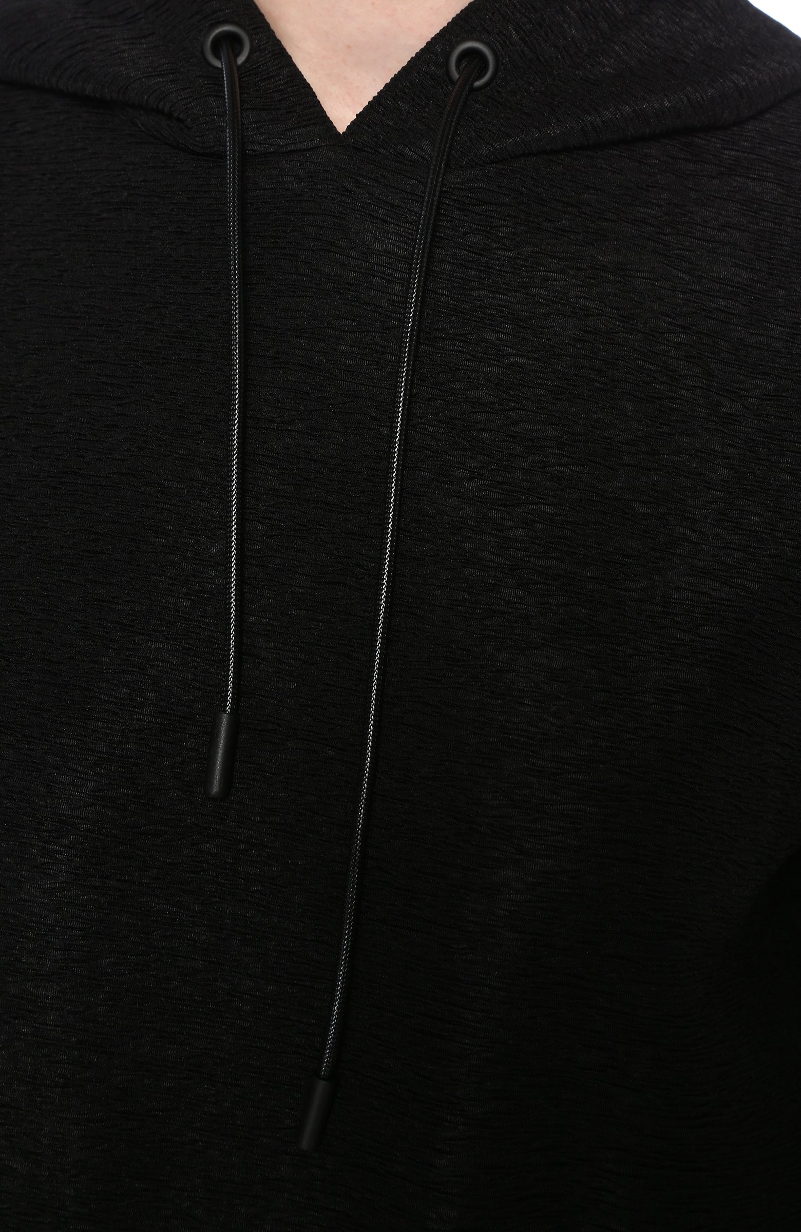 Siyah Kapüşonlu Sweatshirt