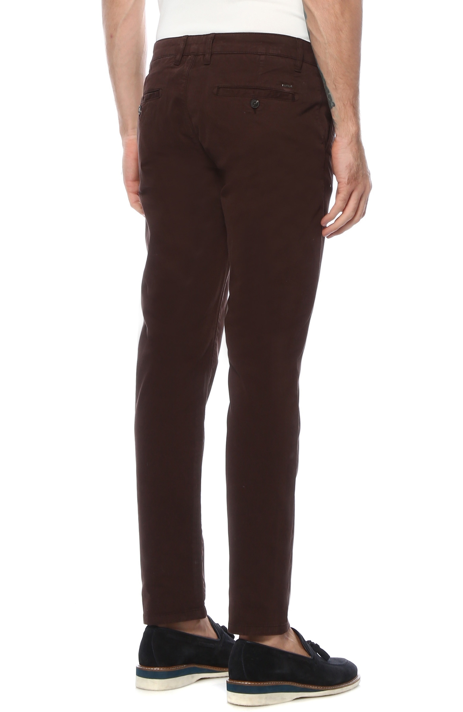 Slim Fit Kahverengi Casual Pantolon