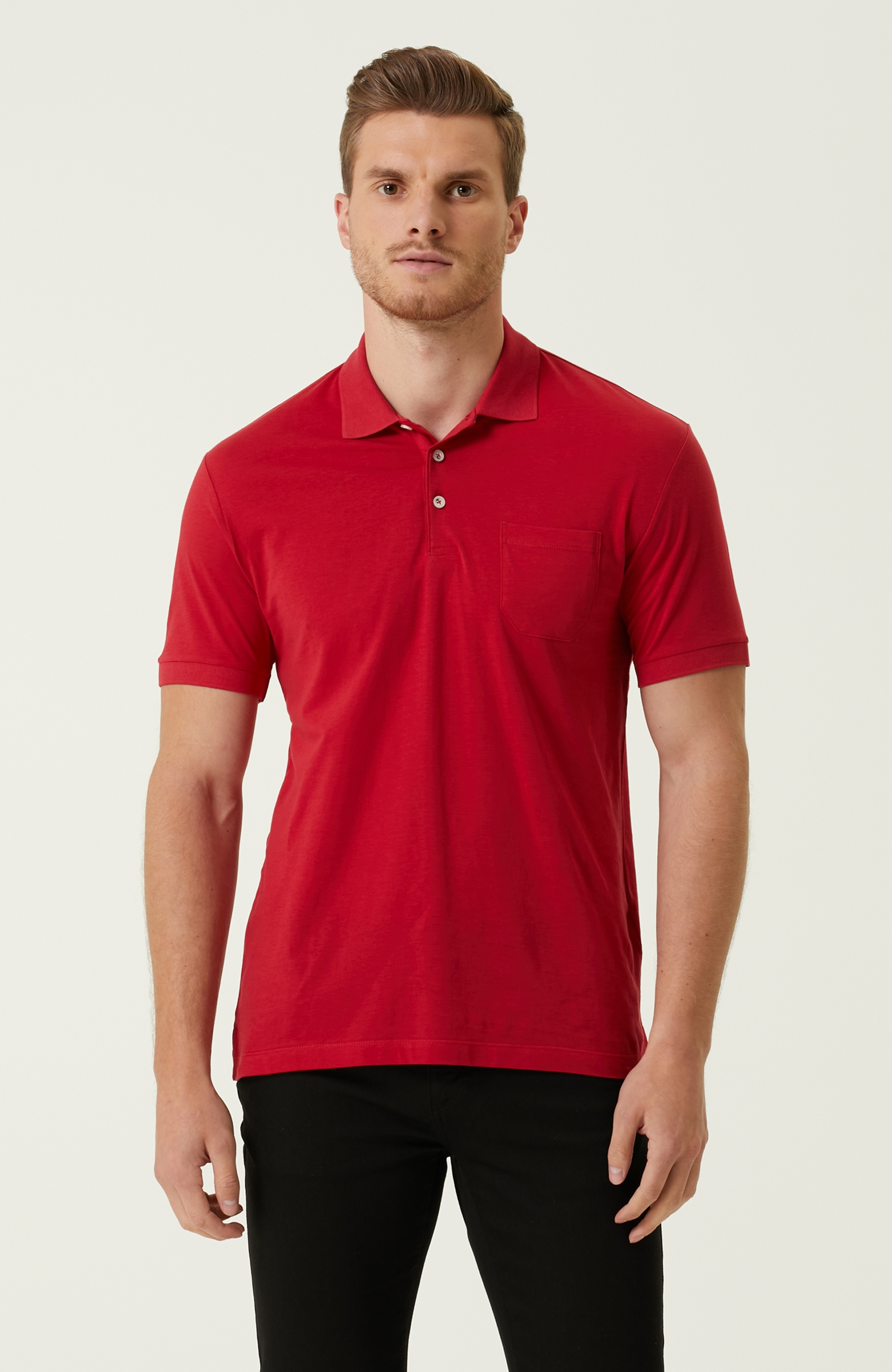 Kırmızı Polo Yaka T-shirt